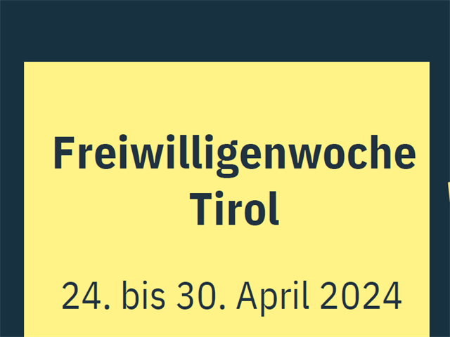 Freiwilligenwoche Tirol 2024